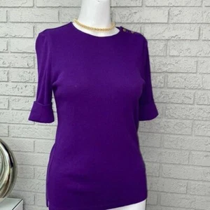 Top LAUREN Ralph Lauren Mujer Púrpura Hasta el Codo Manga Talla M - Imagen 1 de 12