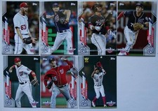 2020 Topps Opening Day Washington Nationals Base Team Set of 7 Baseball Cards