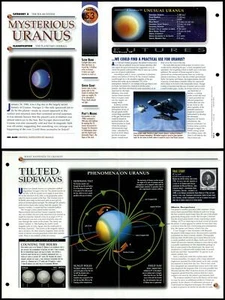 Mysterious Uranus #53 Solar System Secrets Of Universe Fact File Fold-Out Page - Picture 1 of 1