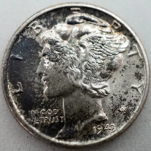 1943-D Mercury Dime BU FSB - Picture 1 of 2