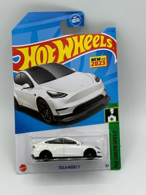 HOT WHEELS 2023 TESLA MODEL Y HW GREEN SPEED  NEW WHITE 37/250 - Image 1 of 2
