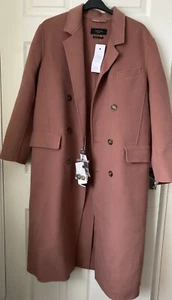 Weekend MAX MARA Long Coat Wool Oversized Rose Pink Brand NEW - Picture 1 of 11