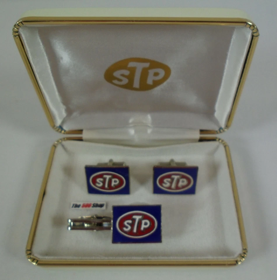 Juego de gemelos y clips de corbata STP 1970 Andy Granatelli Indy 500 IndyCar NASCAR Foto 1 de 4