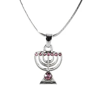 MA.CHICHA Collier ROSE avec pendentif MENORAH Bijoux Judaïque de Kabbale