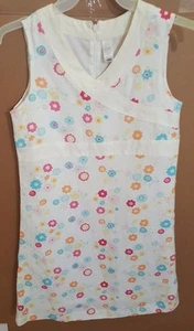 Girls Old Navy Multi Color Floral Print Linen Sleeveless Dress Size 12 - Picture 1 of 7