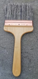 6” Paint Brush Copper Band Unbranded Pre-owend Old Decorators Tool Pure Bristle  - Picture 1 of 9