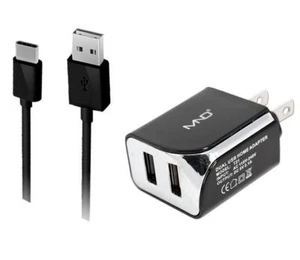 2-in-1 USB Type C Chargers for Samsung Galaxy Note 8, S8 Edge, Active, S8 , S8+, - Picture 1 of 4