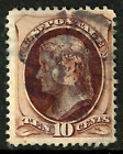 Sc #161 COGWHEEL Fancy Cancel 10 Cent Jefferson 1870-79 Banknote US 49E34