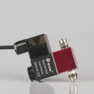 Electroválvula magnética de CO2 regulador baja temperatura acuario pecera válvula solenoide Foto 1 de 4