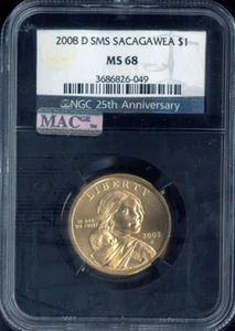 2008-P Sacagawea Dollar NGC MS68 SMS Retro Quality ✔️ - Picture 1 of 2