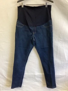 Liz Lange Maternity full panel dark wash Skinny Jegging jeans Womens sz XL 16 - Picture 1 of 8