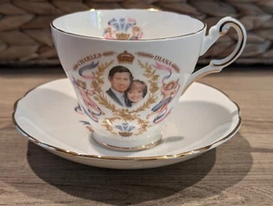 Princess Diana & Charles Teacup First Child Commemorative Cup Bone China England - Picture 1 of 7