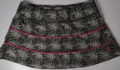 Prince Skort Blanco Negro Rosa Acento Estampado Floral Pelota de Tenis Bolsillo GRANDE -USADO EN EXCELENTE ESTADO  Foto 1 de 4