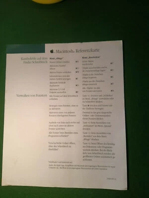 RARITÄT! Apple Macintosh - Vintage Referenzkarte D030-3911-A - Bild 1 von 3