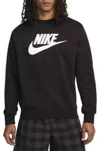 Nike Men's Club Graphic Fleece Crew neck black - DQ4912 010 M L - Picture 1 of 1