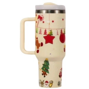 Christmas Water Bottle Vacuum Cup 304 Stainless Steel 40oz Car Travel Coffee Mug - Picture 1 of 18