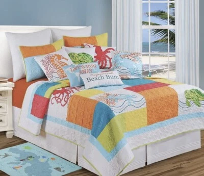Tropical Escape Quilt Set, Full/Queen 3 Piece - Image 1 of 4