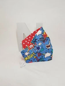 Face mask, Size Large, Comic print, Reversible, Washable with wire nose bridge. - Picture 1 of 3