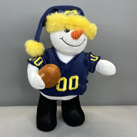 University Of Michigan Snowman Plush Standing Football Forever Collectibles Cover