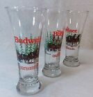 3 VTG LTD Edition 1989 Libbey Budweiser Clydesdales Pilsner Beer Glasses Barware