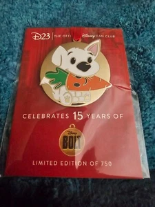 Disney 2023 D23 Exclusive Bolt 15th Anniversary Ornament LE 750 Pin dog - Picture 1 of 1