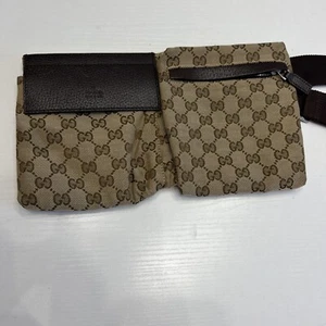 Auténtica lona de doble bolsillo Gucci Gg para mujer - Imagen 1 de 11