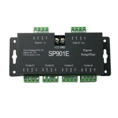 New SP901E LED Signal Amplifier Module For WS2811 SK6812 APA102 LED Strip Ligths - Image 1 of 4