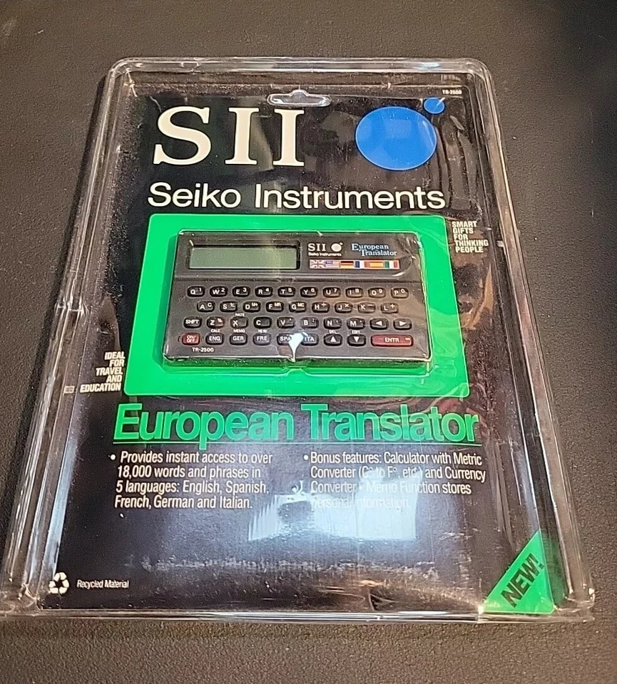 Vintage Seiko Instruments SII European Translator 1994 Tr2501 Vtg