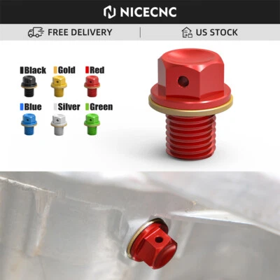 NICECNC Oil Pan Drain Plug Bolt M12 For Honda CR125 CR250 CR500 XR50R XR70R 100R - Image 1 of 4