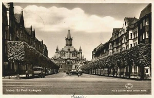 Schweden Malmö Sankt Pauli Kyrkogata Vintage RPPC B88 - Bild 1 von 2