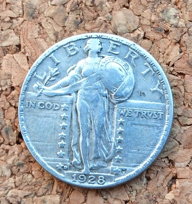 1928-D Standing Liberty Quarter. Great Details! - Image 1 of 2