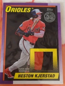 2025 Topps Series 1 - Heston Kjerstad- 2 COLOR PATCH 1990 RELIC 5/10 Orioles - Picture 1 of 4