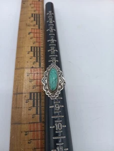 Native American Sterling Silver  Turquoise Ring. Size 7.5 Mary Ellen - Picture 1 of 6