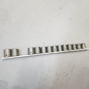 Snap On 3/8" Drive 13 Piece 6-Point Metric Shallow Impact Socket Set IMFM - Picture 1 of 18