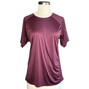 Brooks burgunderrotes leichtes kurzärmliges Mesh-Laufoberteil Damengröße Medium  - Bild 1 von 4