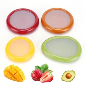 Juego de 4 ahorradores reutilizables de frutas y verduras - Ideal para aguacates, tomates, aplicación... - Imagen 1 de 6