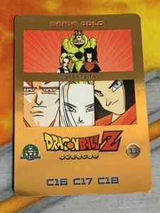 D842 DRAGON BALL Z DBZ LENTICULAR GOLD SERIES C16 C17 C18 11 DMG ITL - Imagen 1 de 12