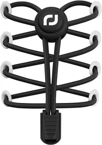 RJ-Sport Tieless Elastic Shoe Laces - Heavy Duty No Number 001 - Solid Black  - Picture 1 of 6