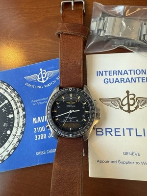 Modelo Raro De Colección Para Hombres Breitling Navitimer Pluton 3100 Cuarzo Point Break 1991 Foto 1 de 4