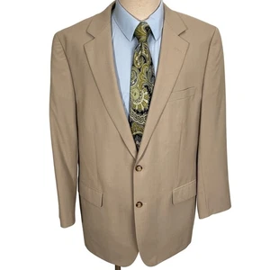 JOS A BANK Mens 44L Tan Stay Cool Wool Polyester Blend Sport Jacket - Picture 1 of 12