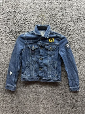 Polo Ralph Lauren Polo Bear Patched Long Sleeve Denim Jacket Blue Girls Size 10 - Image 1 of 4