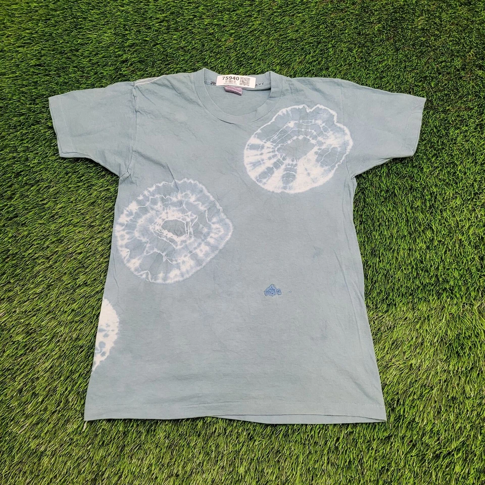 Camisa Vintage Jelly-Fish Adolescente Mediana 16x24 Verde Tie-Dye Foto 1 de 4