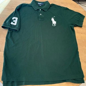 Polo Ralph Lauren Hombre Big Pony Polo XL Verde Blanco Rugby Número 3 - Imagen 1 de 14