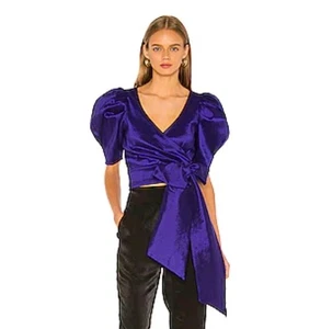 Top de paseo Revolve Lovers Friends Moonlight azul talla XS formal fiesta envolvente lazo - Imagen 1 de 10