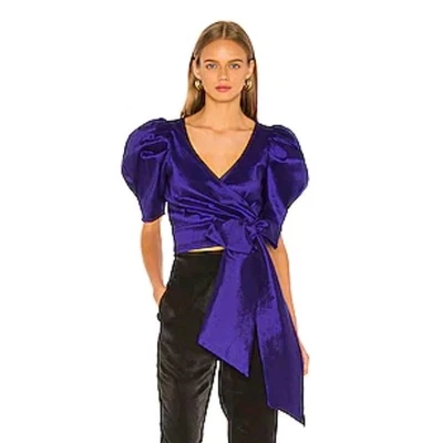 Top de paseo Revolve Lovers Friends Moonlight azul talla XS formal fiesta envolvente lazo Foto 1 de 4