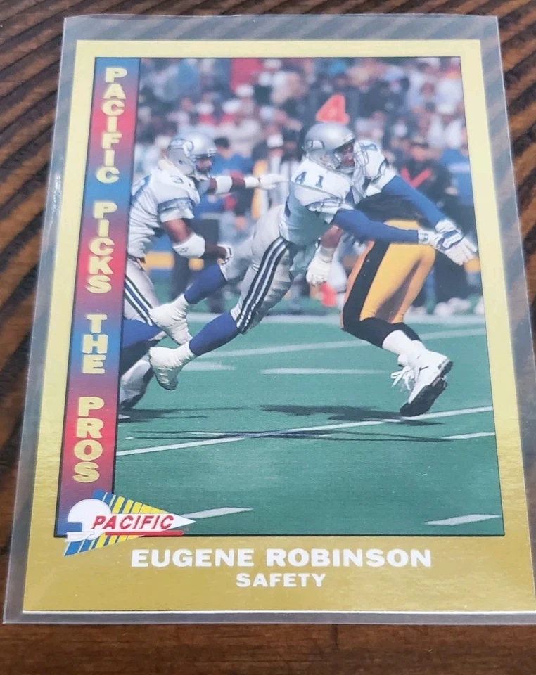 1991 Pacific Picks The Pros EUGENE ROBINSON GOLD #18 Seahawks MINT - Image 1 of 2