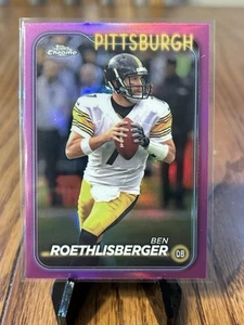 BEN ROETHLISBERGER 2024 TOPPS CHROME PINK REFRACTOR #81 STEELERS! - Bild 1 von 2