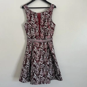 Vestido de Cóctel Formal Acampanado Calce Pin Up Metálico Coquette Vintage RORY EE. UU. - Pequeño - Imagen 1 de 11