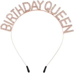 Happy Birthday Gift Headband for Women Girls Rose Gold Birthday Queen Tiaras ... - Picture 1 of 12