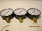 Lot Of 3 Test Pressure Gauges 2-1/2" Dial 0 To 300 Psi, Connection 1/4" Bspt